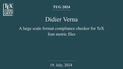 A Large Scale Format Compliance Checker for TeX Font Metric Files featured image
